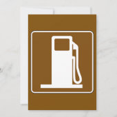 SIGNE DE LA ROUTE DE Pétrole Invitations (Devant)