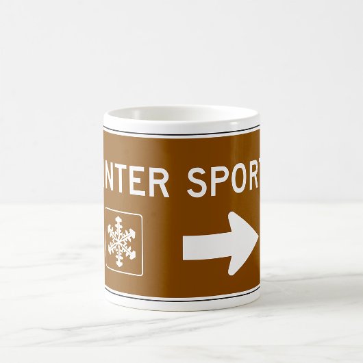 SIGNE DE LA ROUTE DE SPORT D'Hiver Café Mug