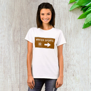 SIGNE DE LA ROUTE DE SPORT D'Hiver T-shirt