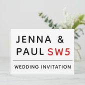 SIGNE DE LA RUE LONDON | FAIRE-PART DE MARIAGE (Debout devant)