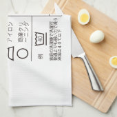 Signe de lessive indication serviette de cuisine (Quart Plié)