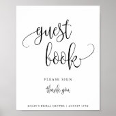 Signe de livre d'or, Affiche de calligraphie minim (Devant)