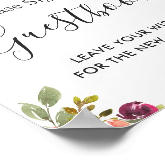 Signe de livre d'or de mariage floral d'ancre naut (Coin)