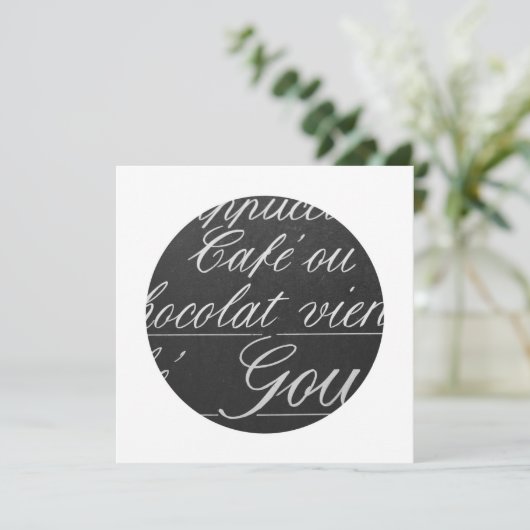 Signe de menu de tableau de café de Paris (Debout devant)