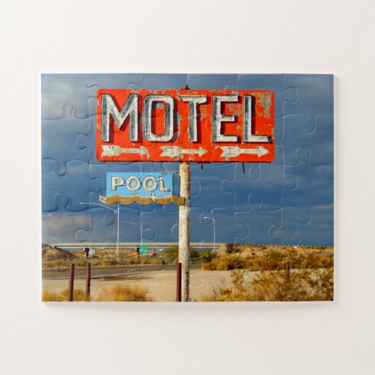 SIGNE DE MOTEL RETRO PUZZLE FACILE (Horizontal)