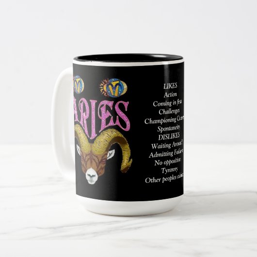 SIGNE DE NAISSANCE Aries Zodiac Mug (Devant gauche)