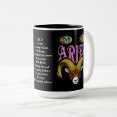 SIGNE DE NAISSANCE Aries Zodiac Mug (Devant droit)