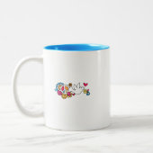 Signe de paix et ♥ psychédélique super de tasse de (Gauche)