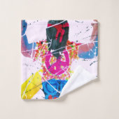 Signe de paix hippie groovy (Gant de toilette)