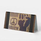 Signe de Paix Marron Poing d'Unité Créateur Imprim (Verso)