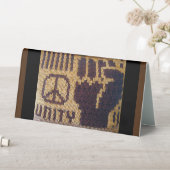 Signe de Paix Marron Poing d'Unité Créateur Imprim (En SItu (Tableau))