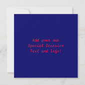 Signe de paix rouge avec des invitations d'étoiles (Dos)