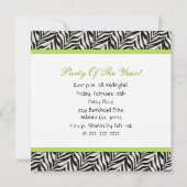 Signe de paix Zebra Invitation à la fête d'anniver (Dos)
