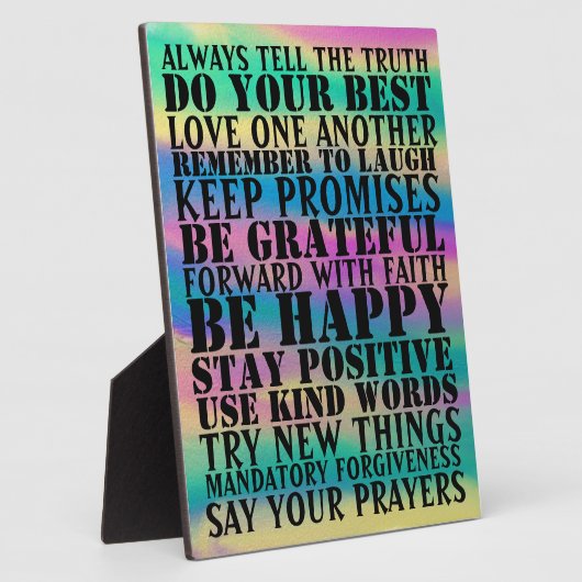 signe de paroles positives Plaque (Côté)