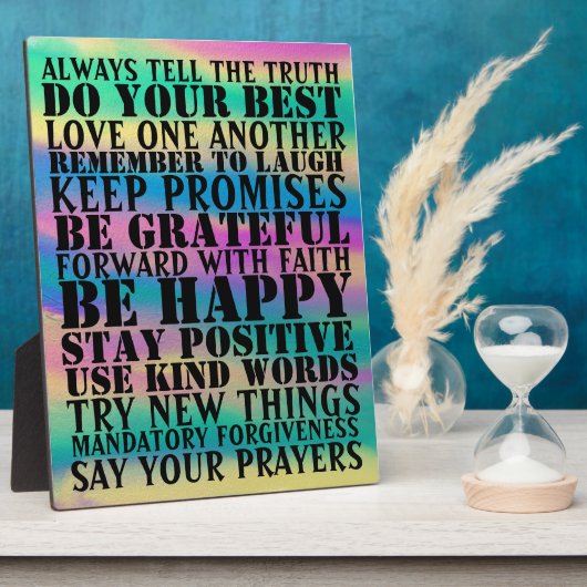 signe de paroles positives Plaque (Côté)