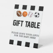 Signe de piédestal de table cadeau à thème sport (Recto)
