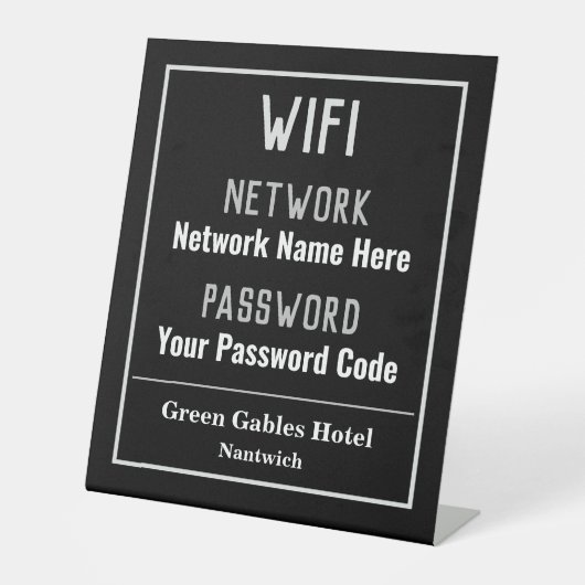 Signe de piédestal des instructions WiFi (Recto)