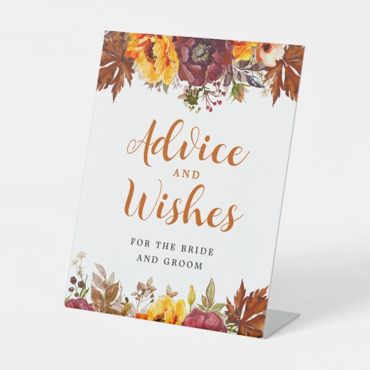 Signe de piédestal sur le thème de l'automne (Recto)