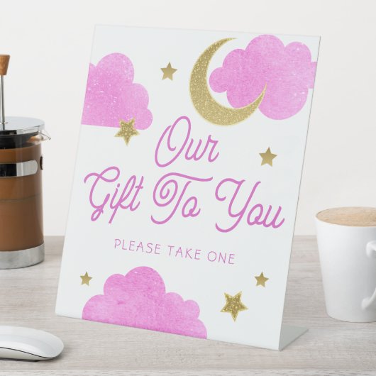 Signe de préférence sur le Baby shower rose lune (In SItu)