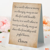 SIGNE DE PRIÈRE DE REPAS DE COEUR Humble (In SItu (Mariage))