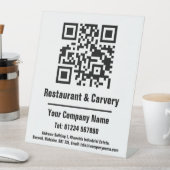 Signe de pupitre de conception de code QR de resta (In SItu)