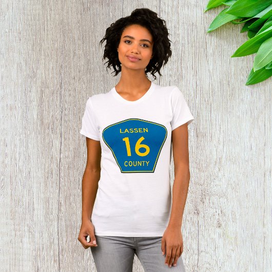 SIGNE DE ROUTE DU COMTÉ DE Lassen T-shirt femme