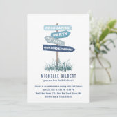 Signe de rue Invitation de la fête de fin d'études (Debout devant)