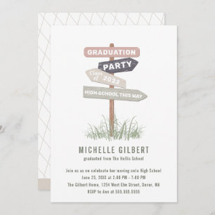 Signe de rue Invitation de la fête de fin d'études