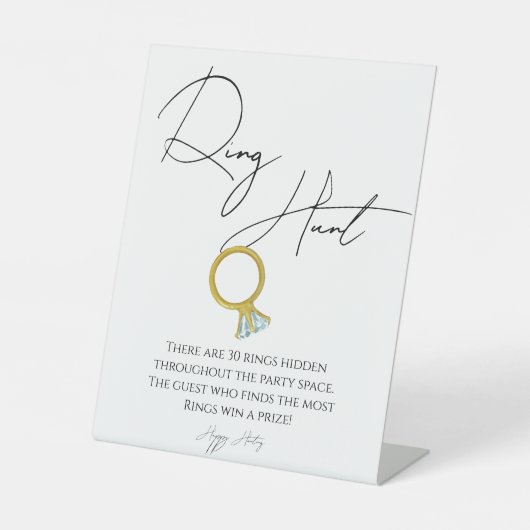 Signe de script moderne chasse nuptiale douche sig (Recto)