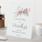 Signe De Table ! 00e anniversaire Bienvenue hiver Red Berry (In SItu)