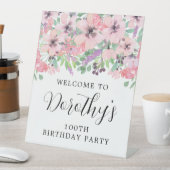 Signe De Table 100e anniversaire Purple rose Fleur sauvage Bienve (In SItu)