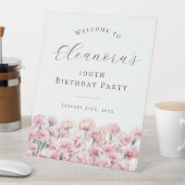 Signe De Table 100th Birthday Party January Birth Flower Welcome (In SItu)