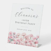 Signe De Table 100th Birthday Party January Birth Flower Welcome (Recto)