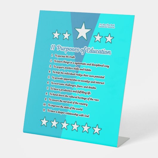 Signe De Table 11 Objet de l'éducation (Recto)