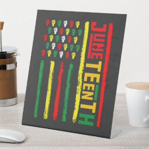 Signe De Table 1865 : 1865 : Drapeau célébrant la liberté noire