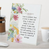 Signe De Table 1 Corinthiens 13:4-5 Aquarelle apaisante Conceptio (In SItu)