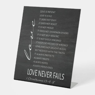 Signe De Table 1 Corinthiens 13 L'amour est la Bible Verse