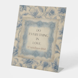 Signe De Table 1 Corinthiens 16:14 Faites Tout avec Amour Vintage