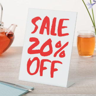 Signe De Table 20% de réduction sur la vente, Signalisation Table