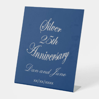 Signe De Table 25e Formel Personnalisé Anniversaire de Mariage Ar