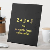 Signe De Table 2 + 2 = 5 Blague de maths drôle (In SItu)