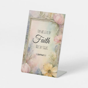 Signe De Table 2 Corinthiens 5:7 Art de verset biblique chrétien