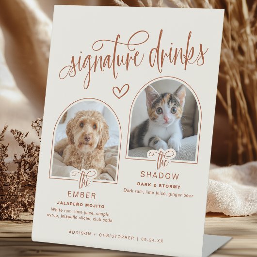 Signe De Table 2 Photo Mariage de Animaux de compagnie Signature 