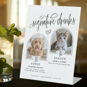 Signe De Table 2 Photo Mariage de Animaux de compagnie Signature