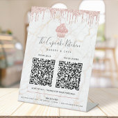 Signe De Table 2 QR Code Payer ici Parties scintillant Cupcake Ro