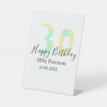 30e anniversaire lettre gras pastel jaune noir ret