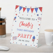 Signe De Table 4 juillet Anniversaire, enseigne de bienvenue (In SItu)