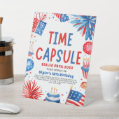 Signe De Table 4 juillet Patriotique 1er anniversaire heure Capsu (In SItu)