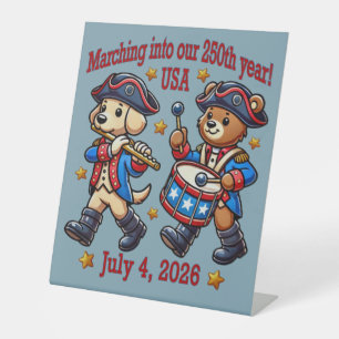 Signe De Table 4 juillet USA 250e anniversaire Semiquincentenaire