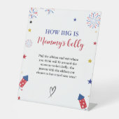 Signe De Table 4t de Comment Big is maman's ventre Baby shower Je (Recto)